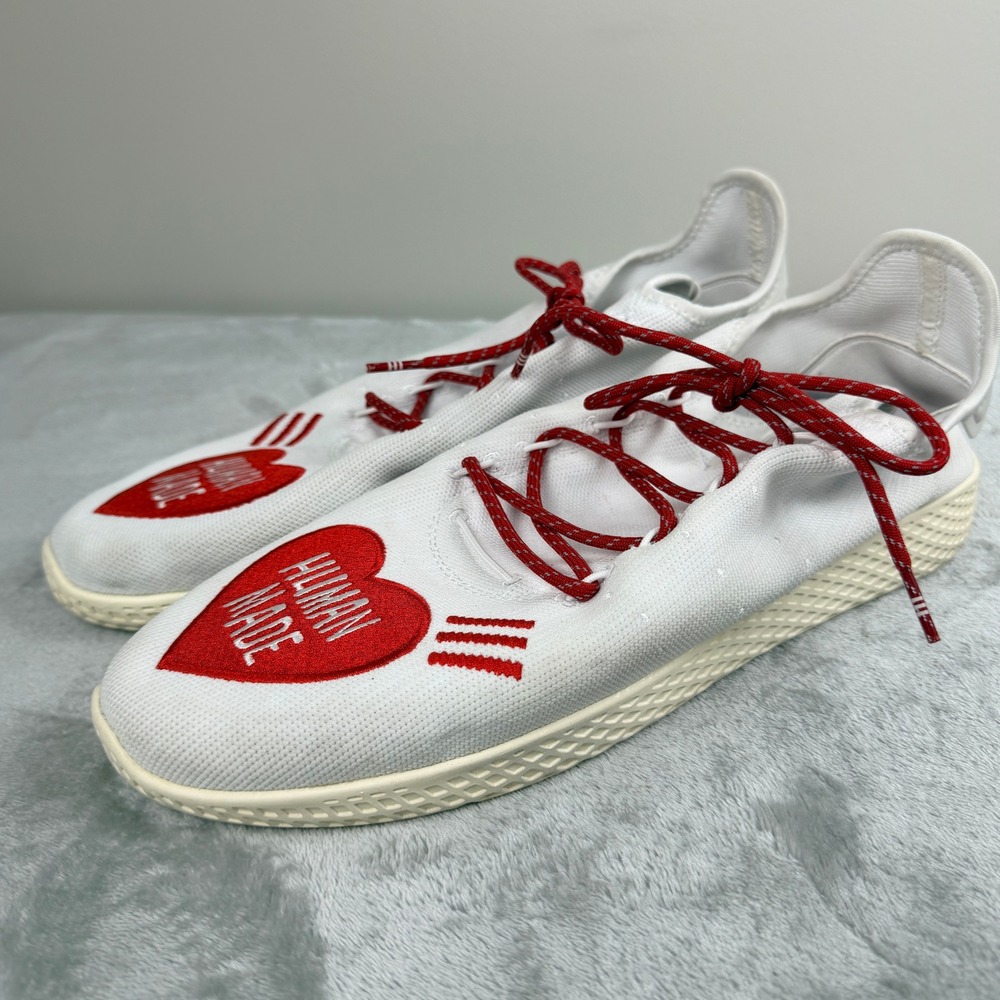 Adidas Pharrell Williams‎ Tennis Hu Human Made White Red EF2392 Mens Shoes 13.5